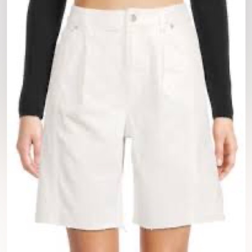 Women's White Denim Frayed Shorts 28/8